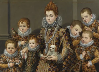 Portrait of Bianca Degli Utili Maselli and her children